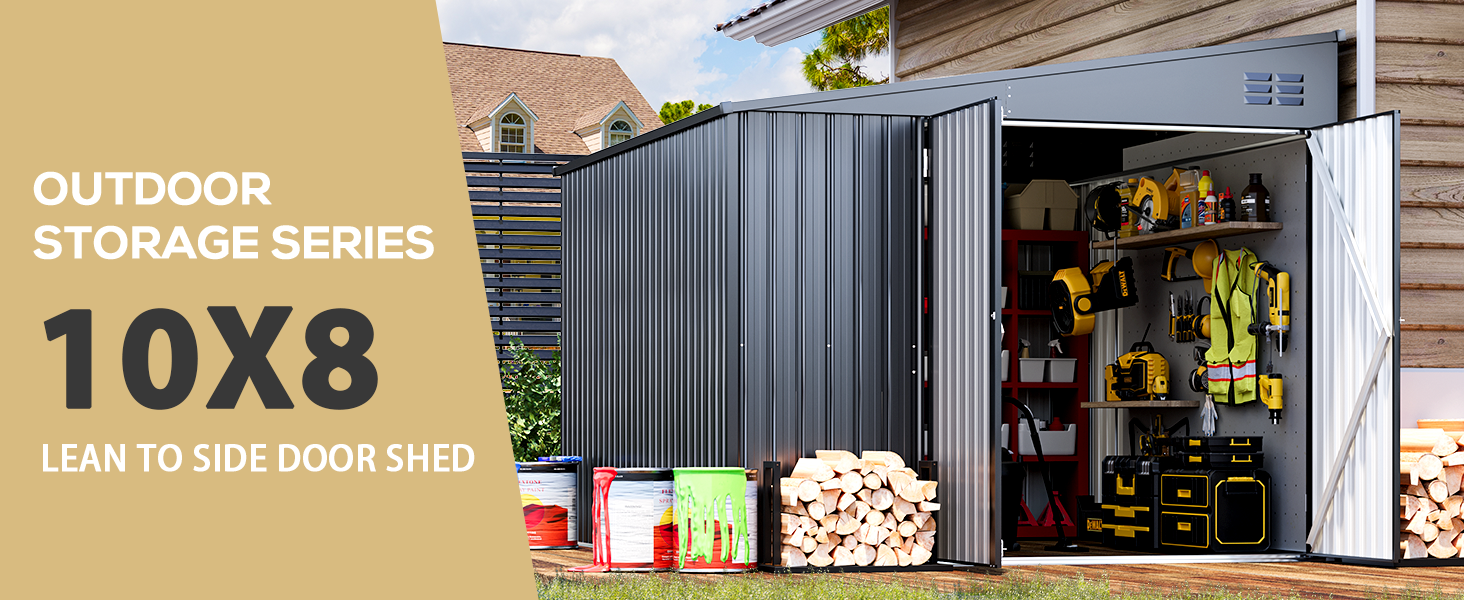 Outdoor Shed Lean to Storage Shed