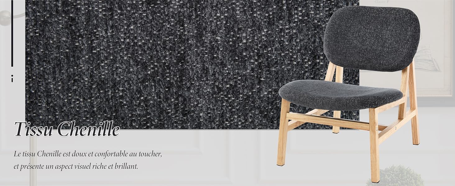 Le texte indique « PIQUE-NIC FESTA ». Grand banc ou chaise longue d'extérieur gris anthracite avec pieds en bois présentés sous plusieurs angles.