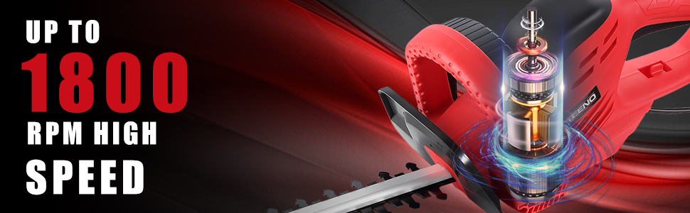 Tondeuse à gazon électrique rouge avec double interrupteur de sécurité