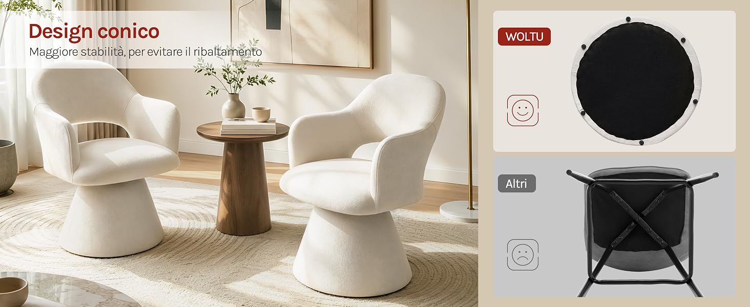 Design: marchio Consco visibile. Immagine a pannello diviso che mostra mobili da camera bianchi minimalisti a sinistra e tavolino rotondo moderno nero con gambe a treppiede a destra, che mostra pezzi di design di mobili contemporanei.