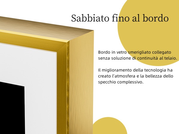LUVODI SPECCHIO BAGNO CON FRONTALE LUCE LED LUSSO DECORATIVO CASA