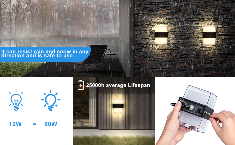 Yafido 2pcs 12W LED Applique