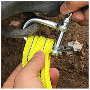 Tighten the screws after installing the rope
