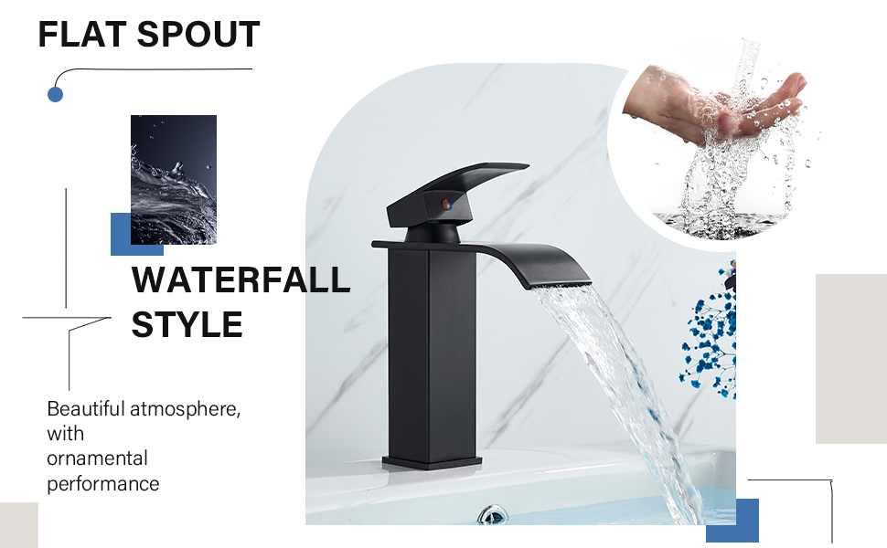 Basin Taps Mixers Waterfall Single Hole Basin Tap Sink Mixer Taps