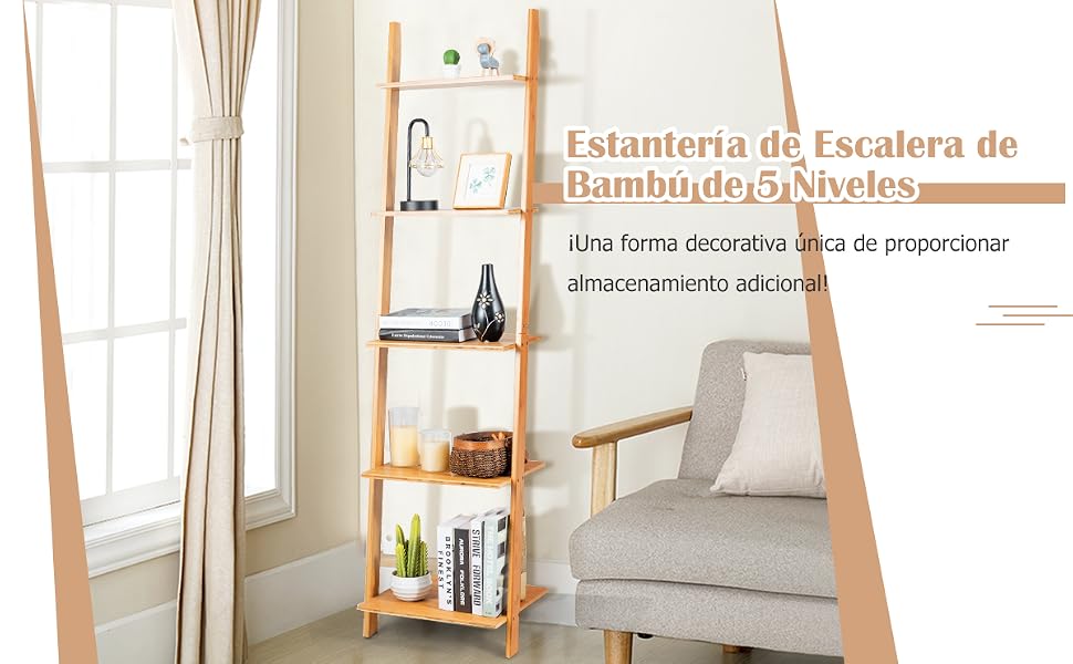 Estantería de Escalera de 5 Niveles