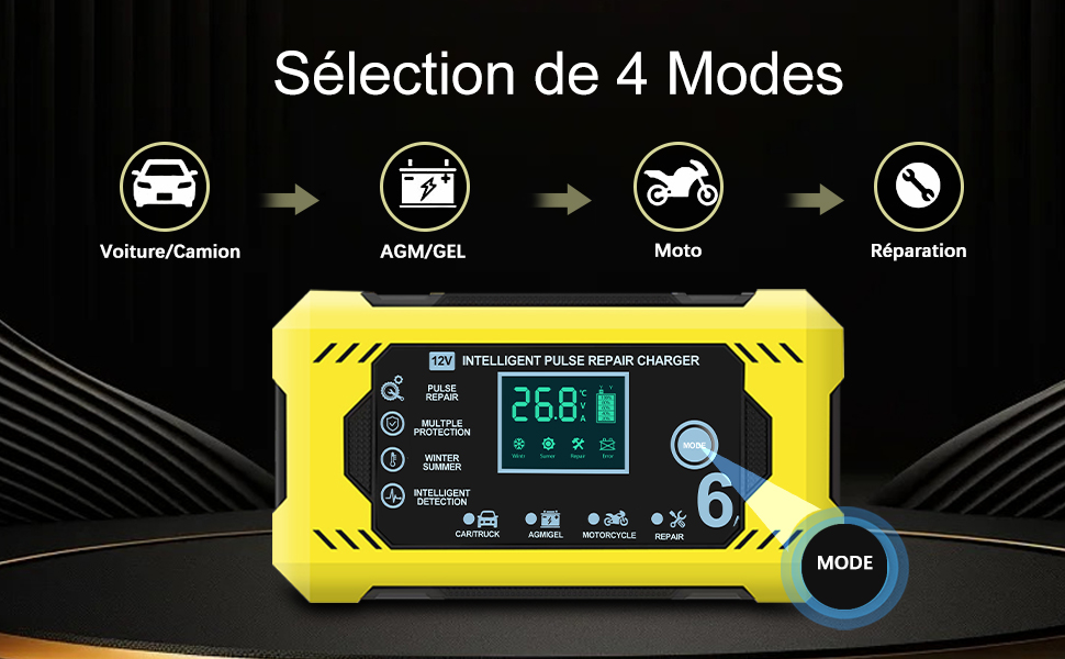 Chargeur de Batterie Voiture 
