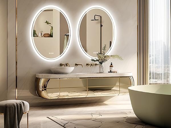 LUVODI Specchio Retroilluminato Bagno con Led Luce