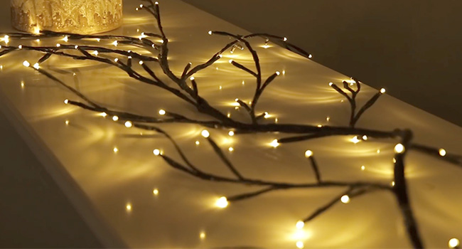 Arbres Lumineux LED, Illuminated Murale Interieur Vine Décoration,8 modes lumières des arbres,144