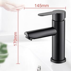robinet lavabo salle de bain mitigeur pour vasque baignoire lave mains acier inoxydable monotrou