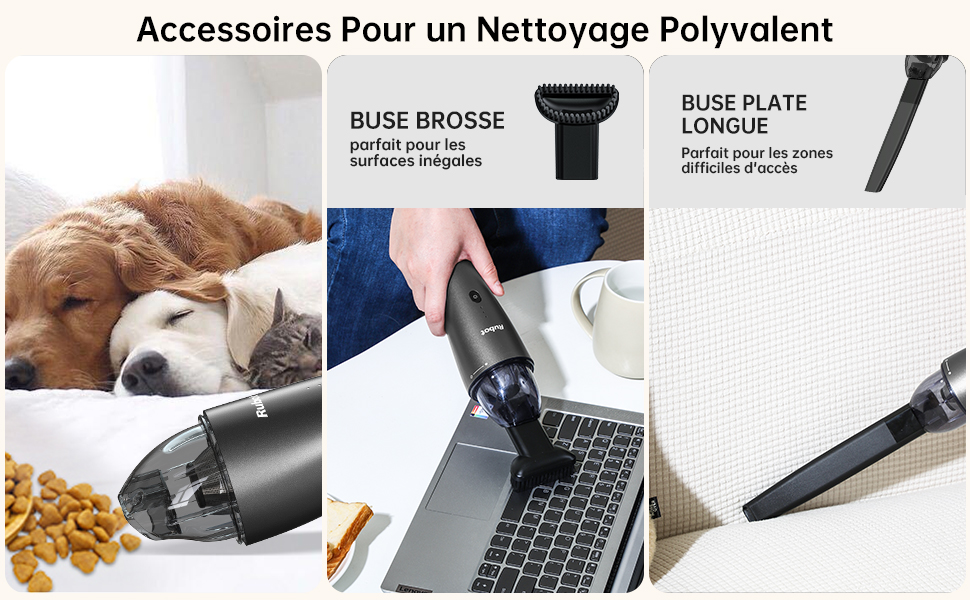 Aspirateur Voiture Baseus A2 Pro – 80W – 6000Pa – Sans Fil Rechargeable – Neuf