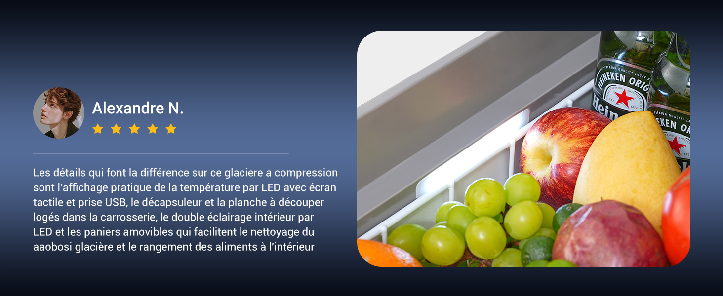 une photo d'un réfrigérateur contenant des fruits.