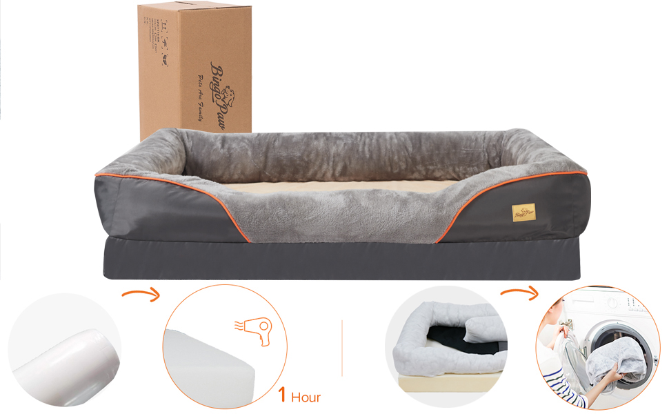 lit chien moyen grande taille memoire de forme impermeable orthopédique apaisant lavable