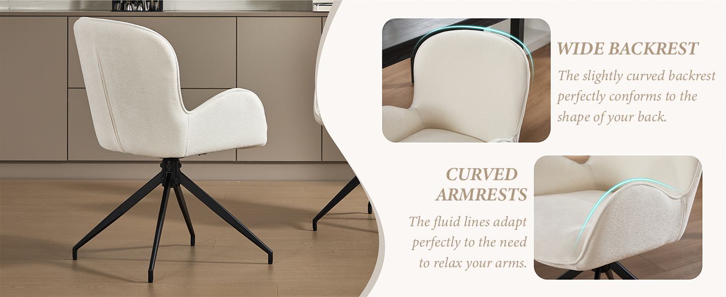 Collection of white modern office chairs shown from multiple angles, featuring curved backrests and sleek design elements.