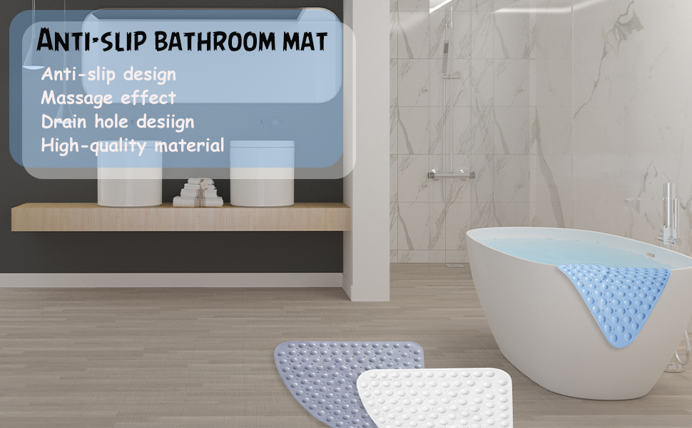 Sector Rubber Corner Shower Mat