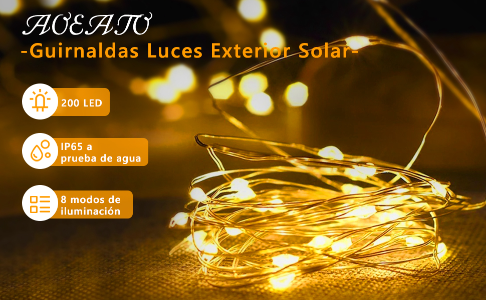 Solar-Lichterketten für den Außenbereich