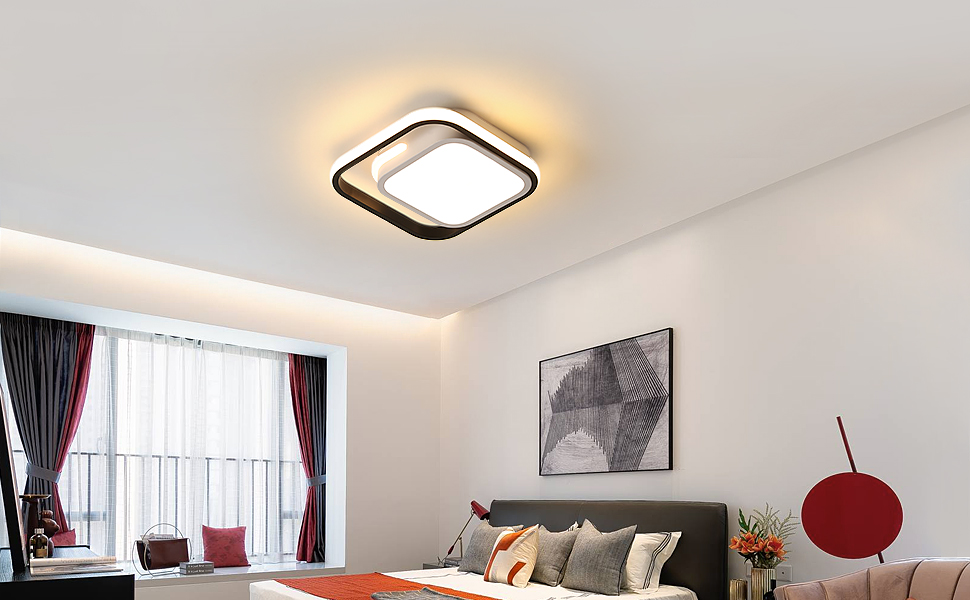 quadratische LED-Deckenleuchte