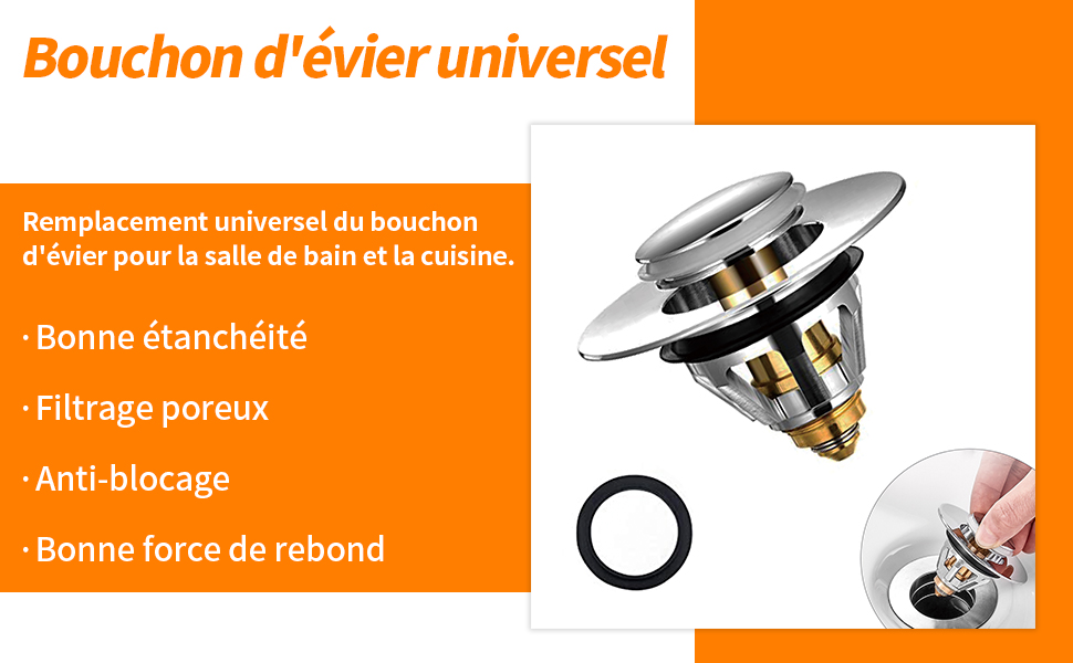 Bouchon d'évier universel