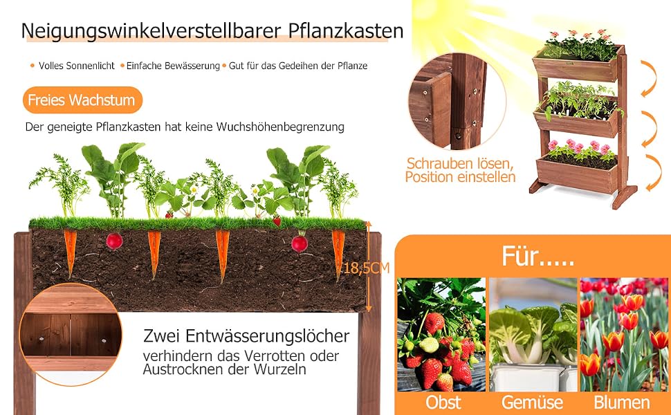 Pflanzkasten mit Ablauflöchern
