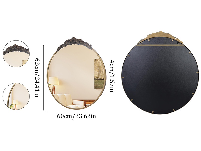 Artloge Specchio Asimmetrico da Parete Ingresso