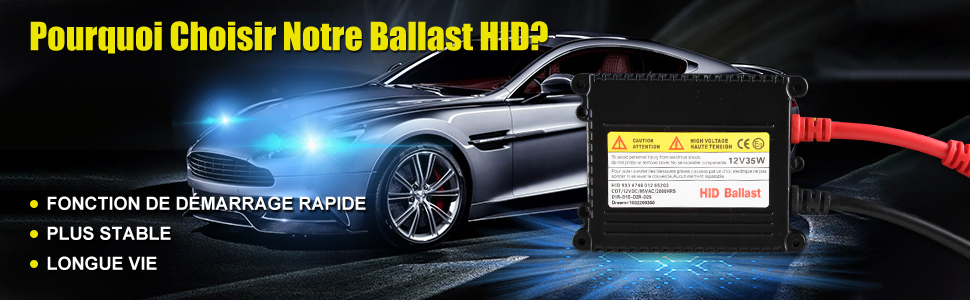 Ballast HID Numérique 55W MoreChioce - Universel Pour Phare Xenon Voiture/Moto