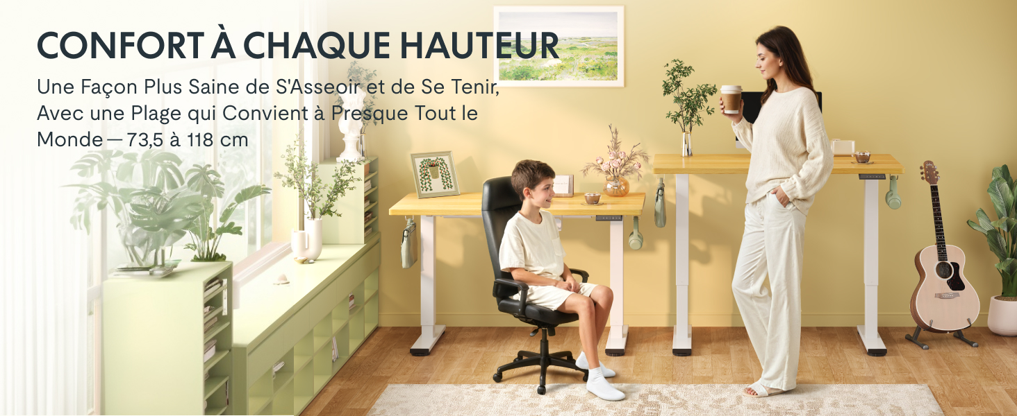 Le texte indique « CONFORT À CHAQUE HAUT ».