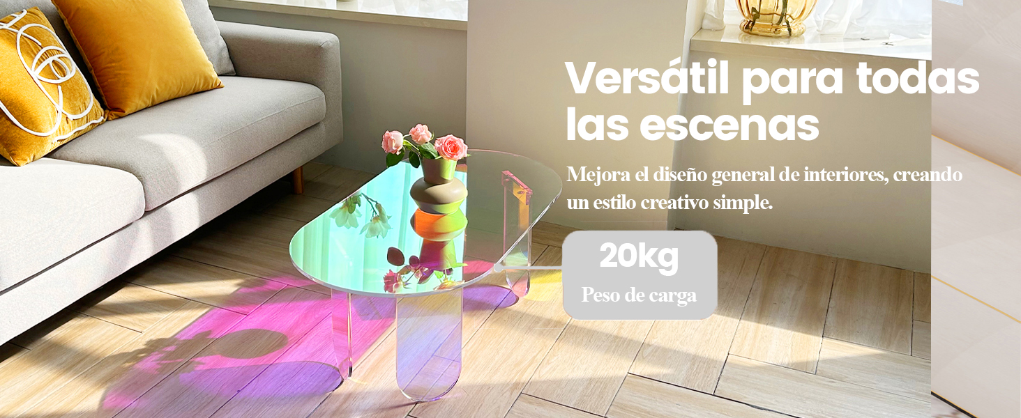 Mesa de centro ovalada, muebles de salón de diseño moderno acíclico