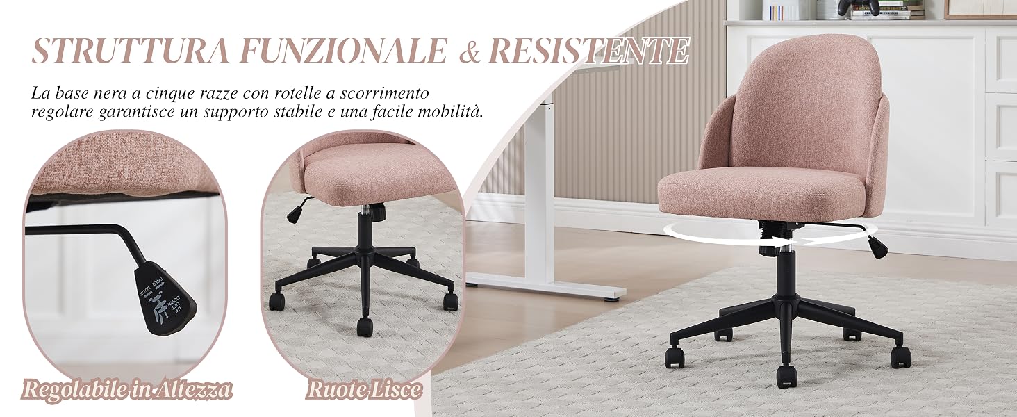 Il testo recita «ESTRUCTURA FUNCIONAL & BENEFICIOS». Interno moderno per ufficio o spazio commerciale con mobili e infissi di colore chiaro.
