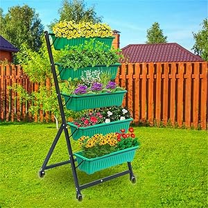 unho 5 Tiers Vertical Garden Bed, Vertical Garden Planter Indoor and Outdoor