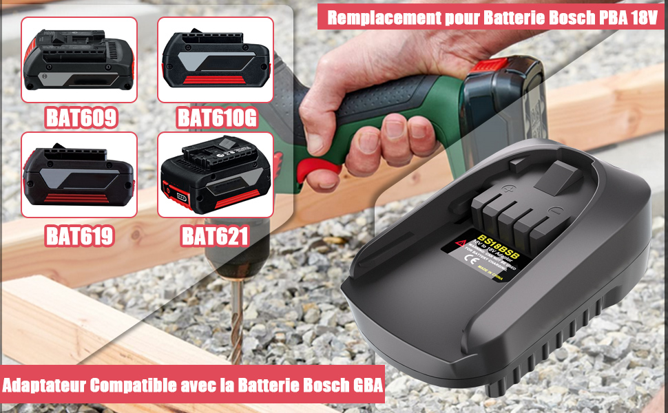 18V Batterie Adaptateur convertisseur pour Bosch