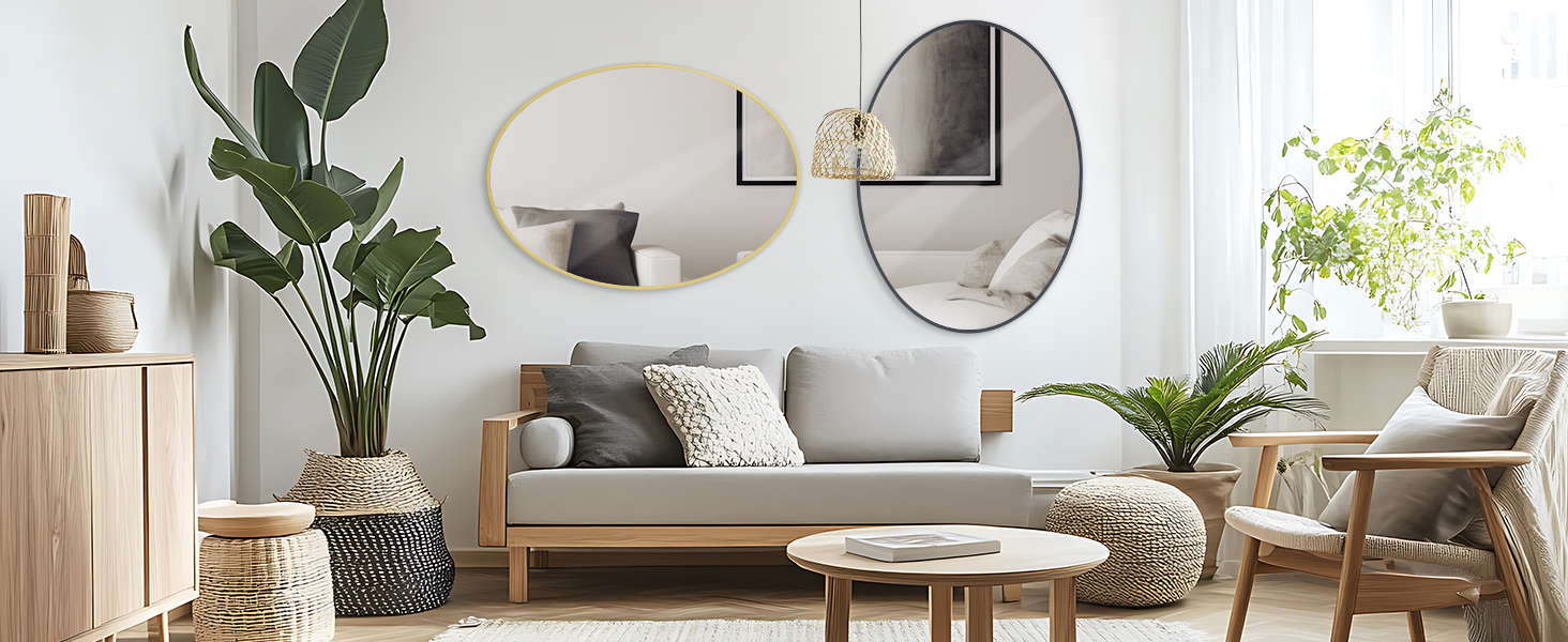 Oval Wandspiegel