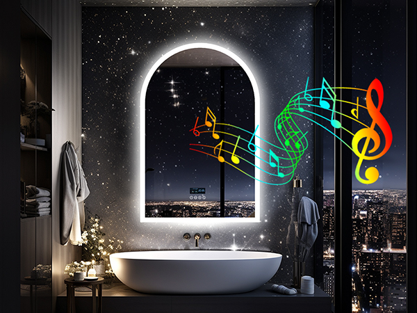 specchio bluetooth bagno musica specchio retroilluminato bagno specchio ovale  specchio smart