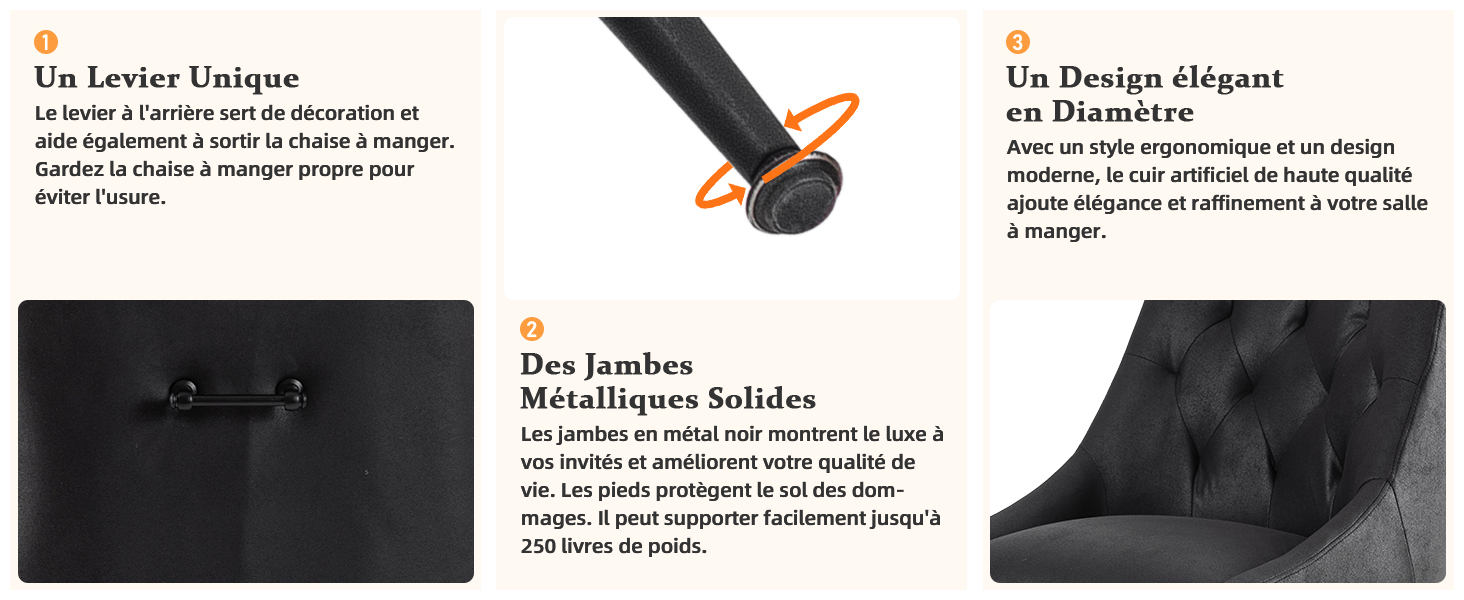 Lot de 2 Chaises de Salle à Manger,Lot de 4 Chaises de Salle à Manger,Lot de 6