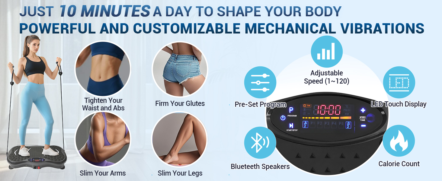 rotai vibration plate fitness gear merachfit ejercicio en casa power plate total gym machine