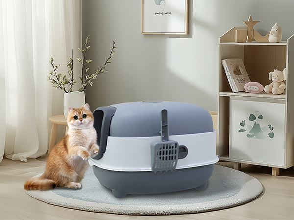 Lettiera Per Gatti in Acciaio Inox Lettiera Gatto Chiusa Toilette Per Gatti per Gatti 