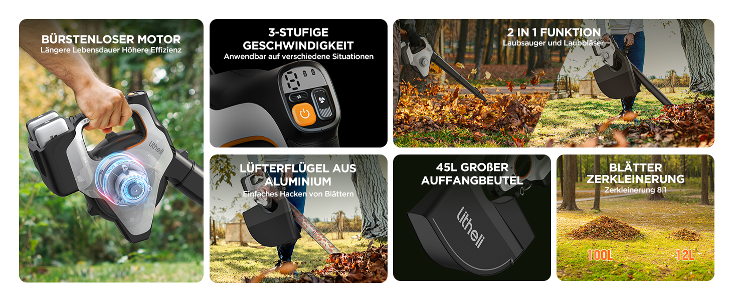 Hand-Laubbläser mit zahlreichen Funktionen.