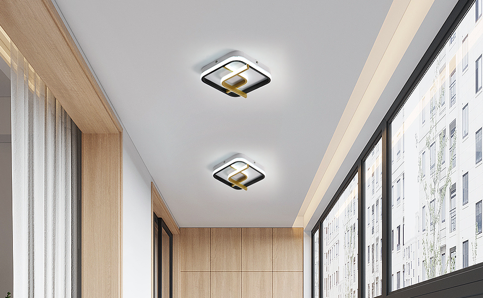 plafoniera moderna a led quadrata
