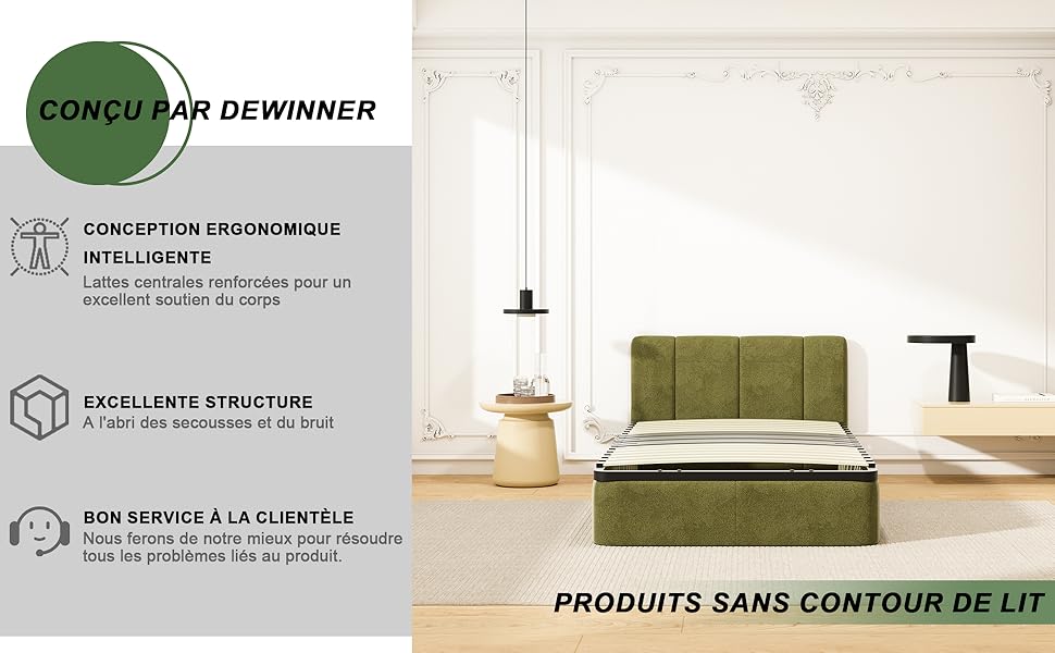 Cadre de lit Dewinner