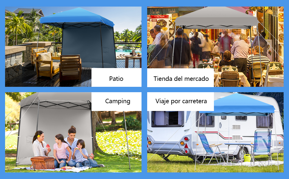 Carpa 3 x 3 m con Patas Inclinadas
