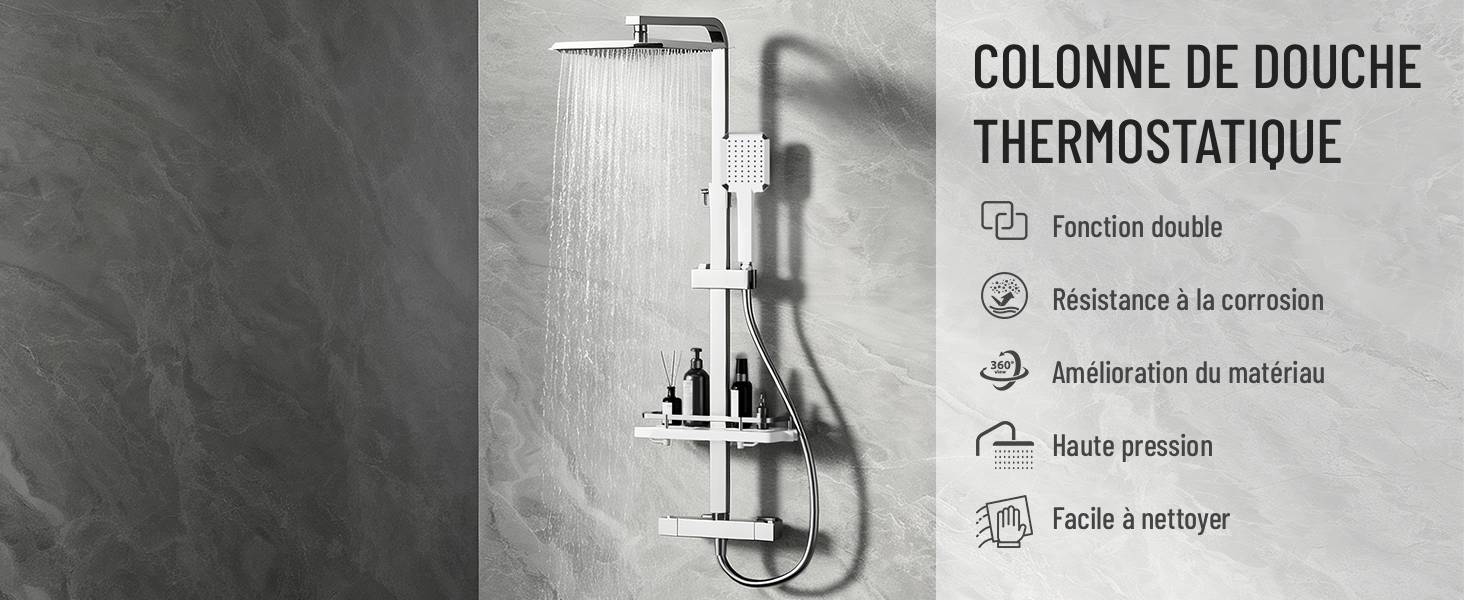 Le texte se lit comme suit : « COLOGNE DE DOUCHE » et « THE PROFUMO ONE », avec du texte français supplémentaire en dessous. L'emballage ou l'étiquette du produit sont présentés sur une photographie en noir et blanc, partiellement visible.