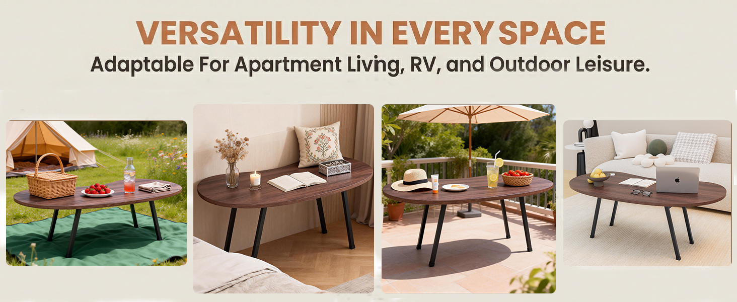 folding coffee table for small spaces,living room,patio,bedroom,entryway,RV or outdoor leisure
