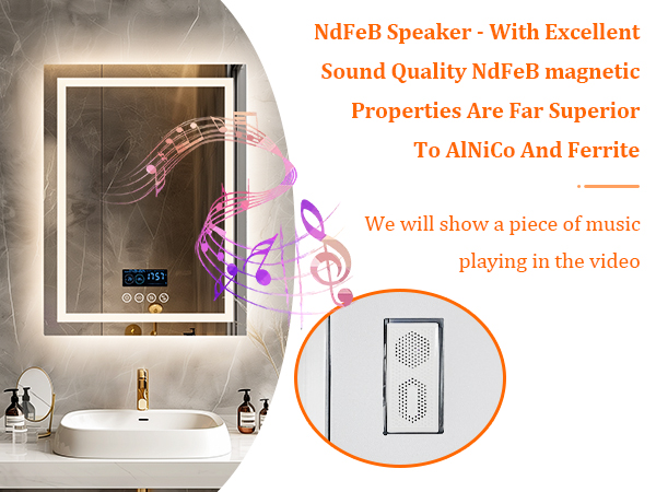 specchio Bagno con Luce Specchio Bagno LED con Bluetooth 3 Temperature Colore Dimmerabile