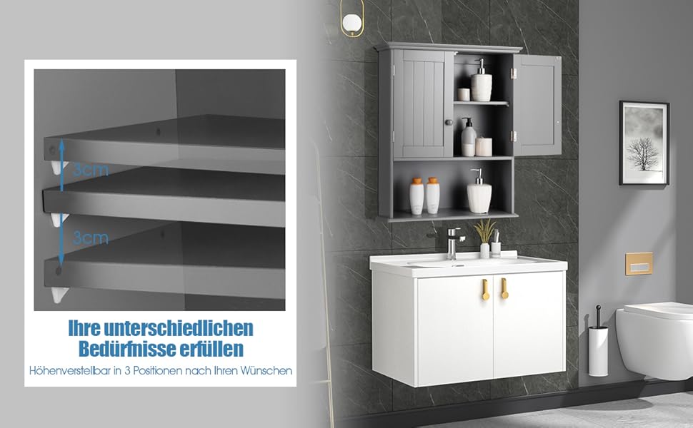 hängender mit regal badschrank medizinschrank Küchenschrank Unterschrank wohnzimmer bad küche holz