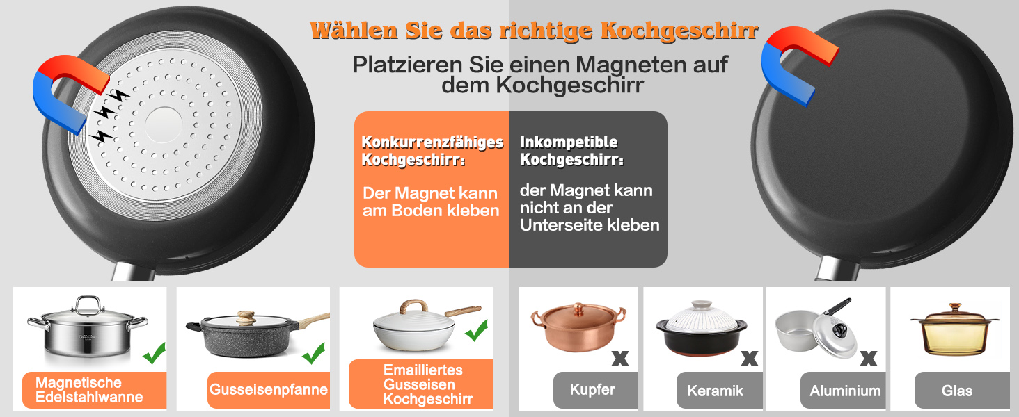 ein Bild von einem Herd mit einem Metalldeckel und einer schwarzen Schüssel mit einem grünen Etikett darauf.