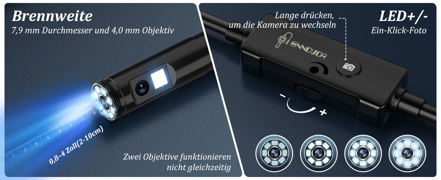 endoskopkamera mit licht