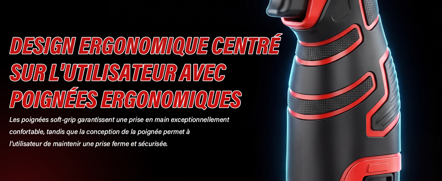 Le texte se lit comme suit : « DESSIN ERGONOMIQUE POUR LES ENFANTS AVEC ». L'en-tête semble être un texte rouge sur fond foncé montrant une partie des informations relatives à un design ou à un produit.