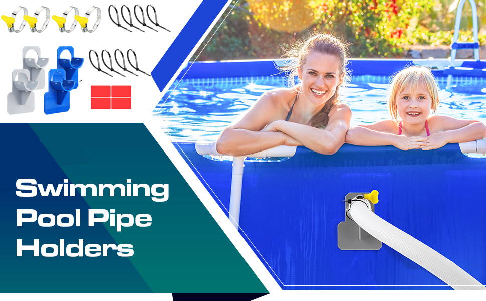 soporte para manguera de piscina
