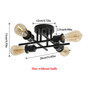 size of the metal ceiling light