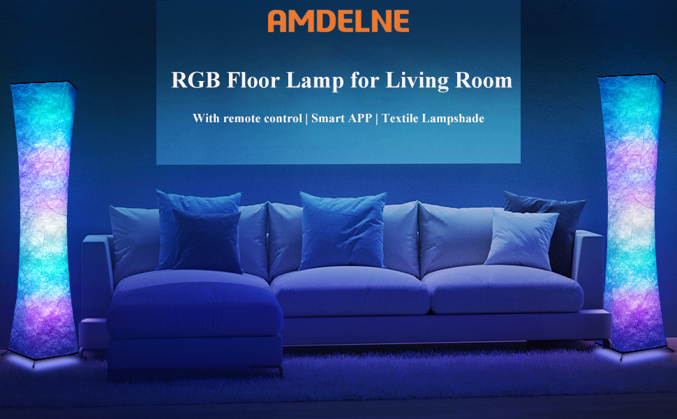 RGB lampadaire led salon