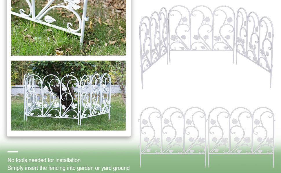 Recinzione Da Giardino, Set Con 6 Elementi, Per Laghetti E Stagni Con - Foto 9