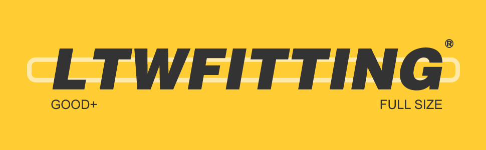 Text reads 'LTWEITTING FULL SIZE GOOD'. Installation instructions panel with yellow background.